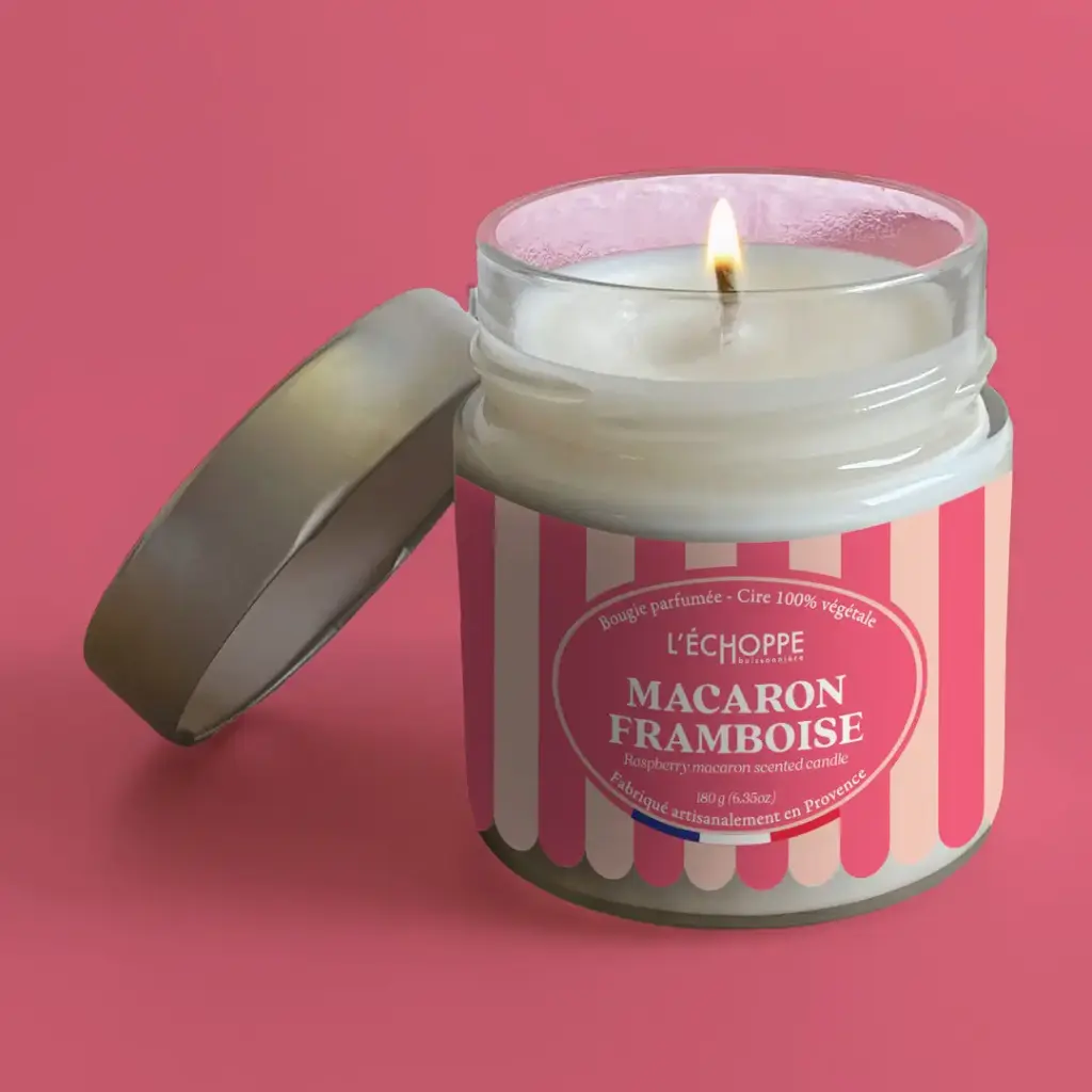 MACARON FRAMBOISE - RASPBERRY MACARON SCENTED CANDLE